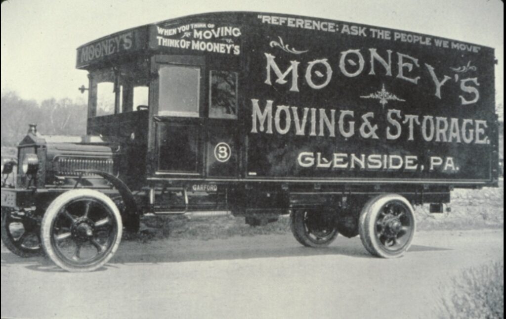 Mooney's Truck from 1929 Mooney's Moving truck from 1929 Glenside Yearbook
